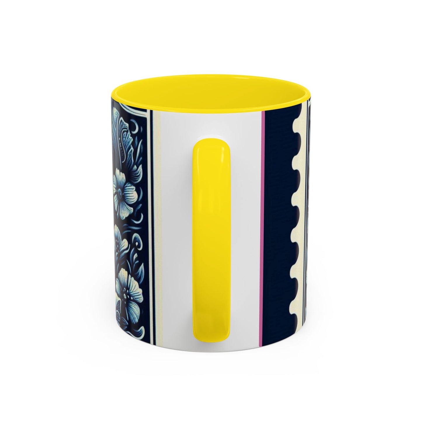 Tropical Pineapple Accent Coffee Mug - 11 & 15oz, Vibrant Floral Design for Relaxing Mornings