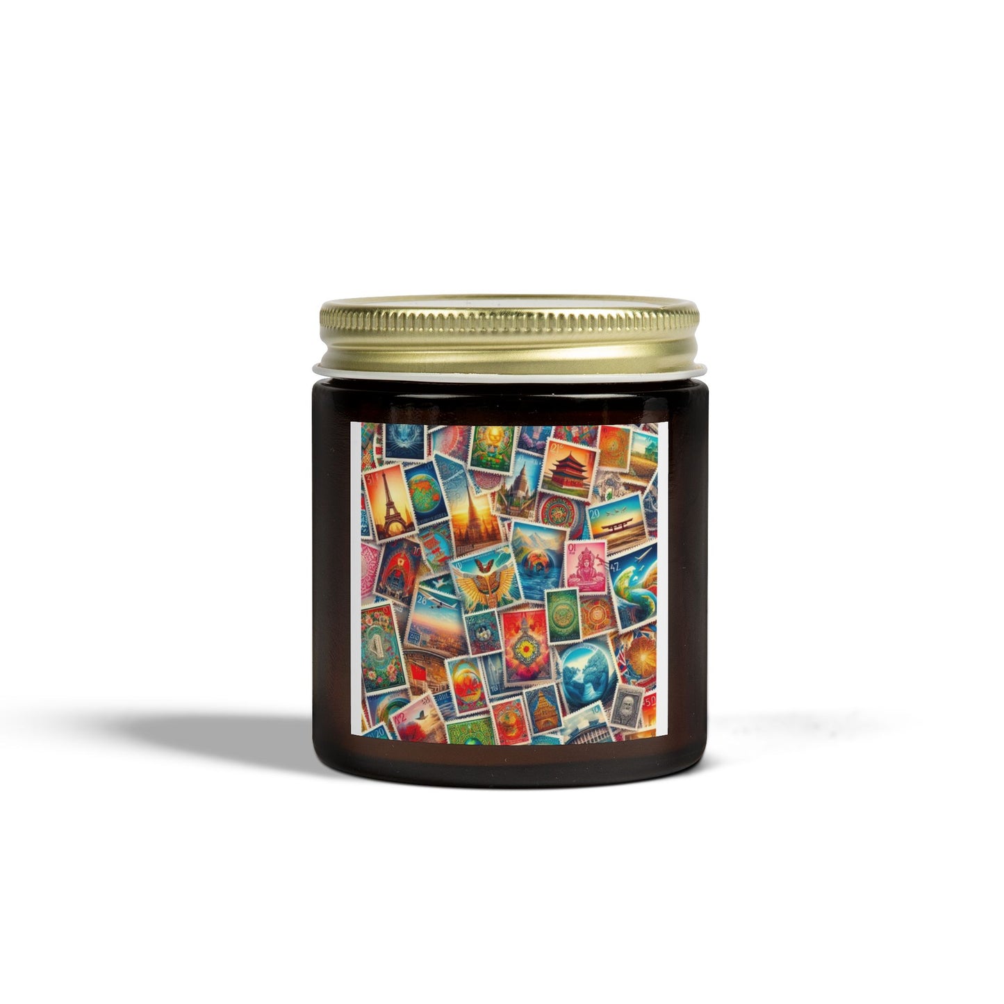 Scented Candle - Vintage Postcard Collection (Coconut Apricot Wax, 4oz & 9oz)
