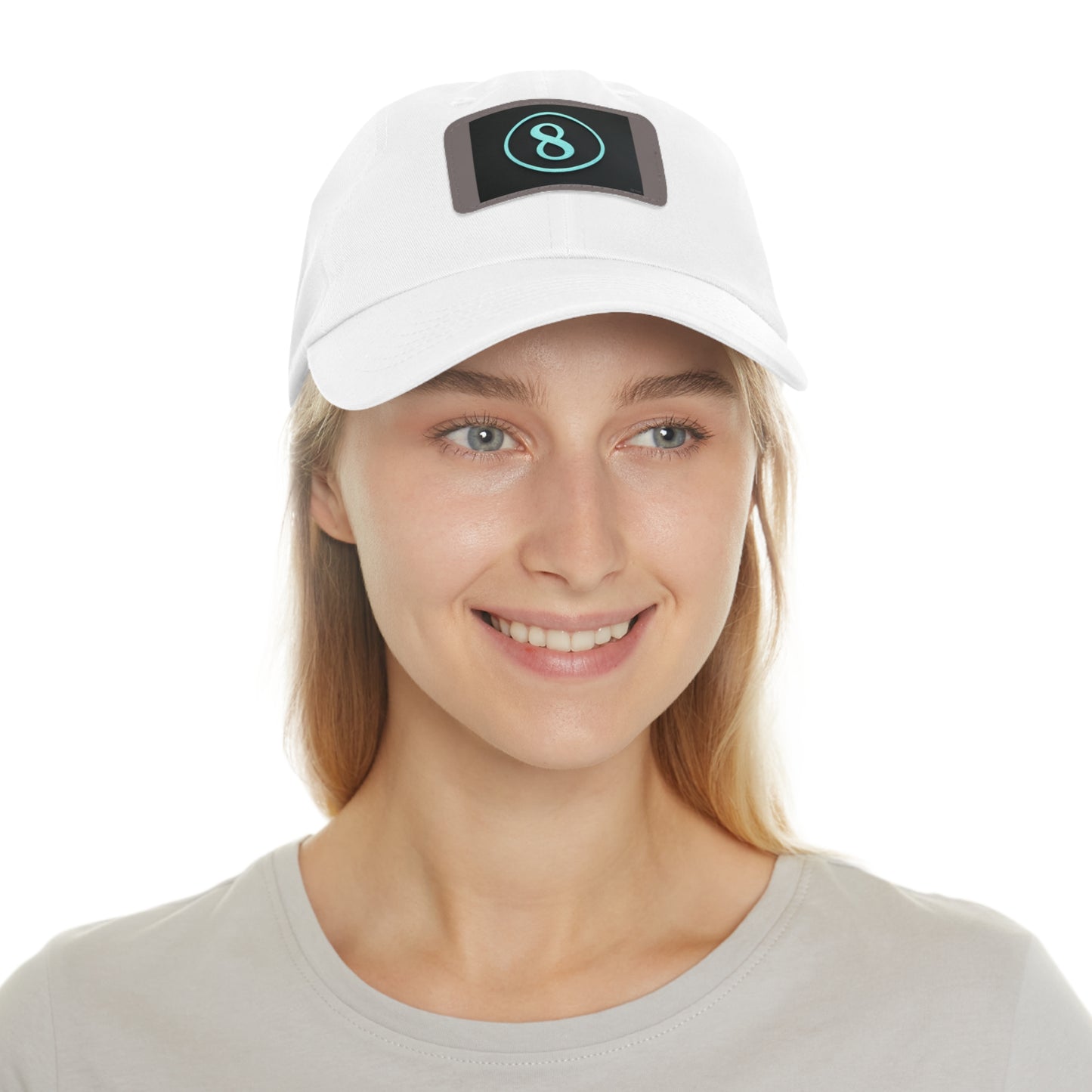 Stylish Hat with Leather Patch - Casual 8 Design