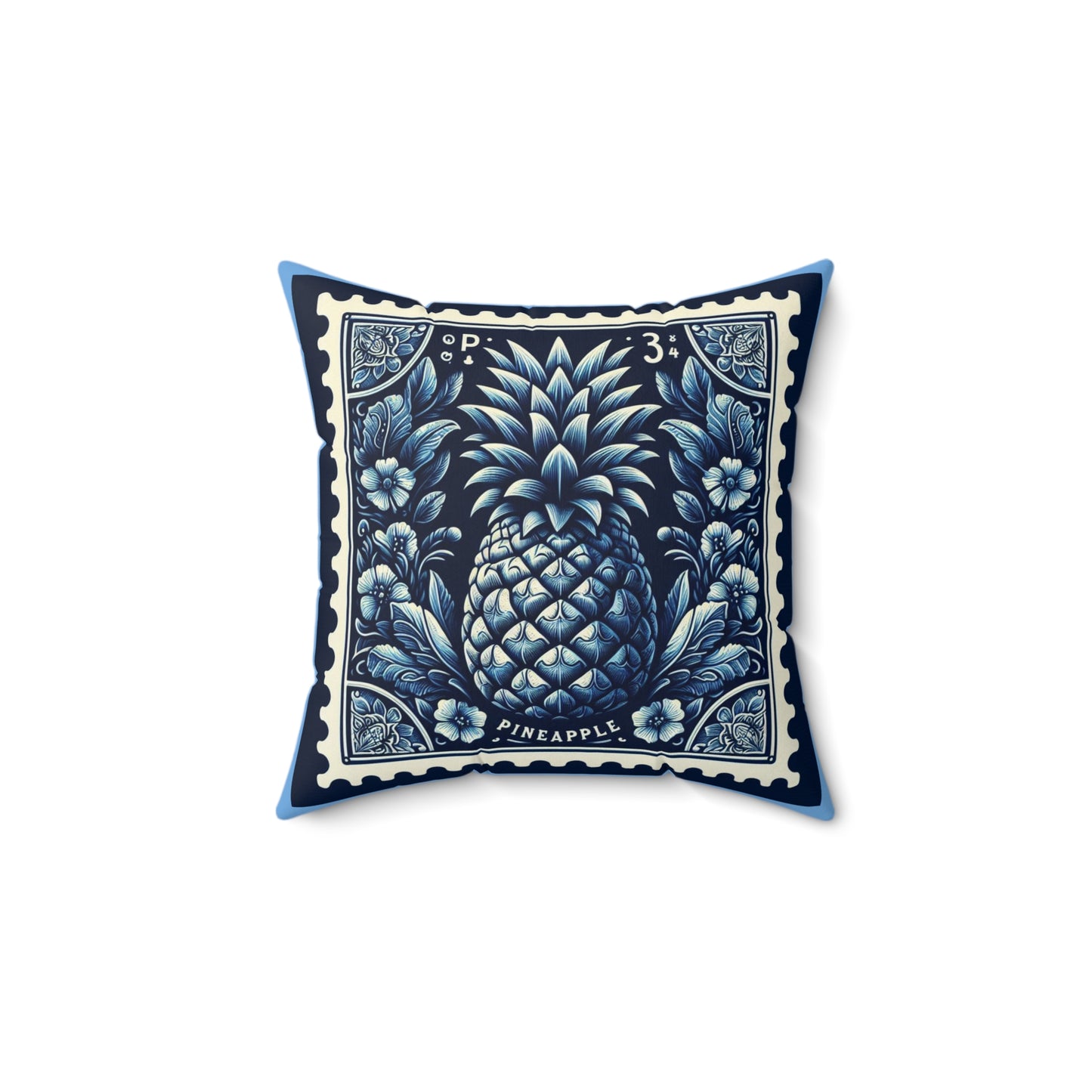 Navy Pineapple Decorative Pillow – Versatile Home Accent for Tropical Vibes