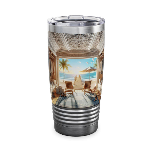 Tropical Paradise 20oz Ringneck Tumbler | Perfect for Summer Adventures and Relaxation