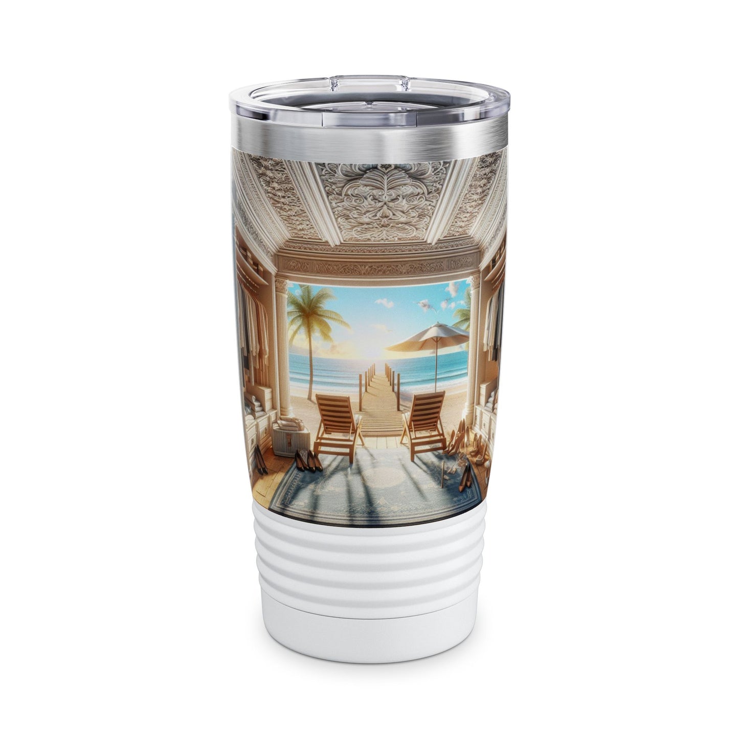 Tropical Paradise 20oz Ringneck Tumbler | Perfect for Summer Adventures and Relaxation