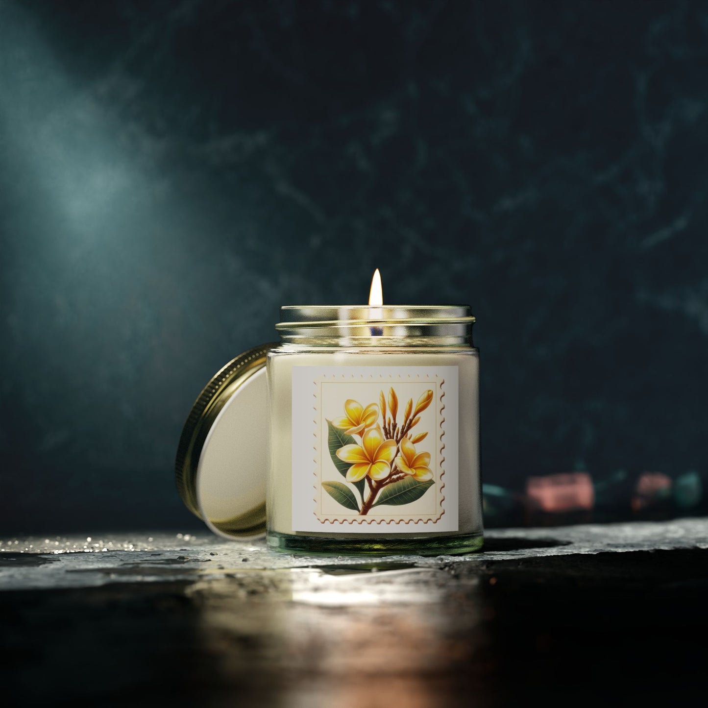 Floral Scented Candle - Coconut Apricot Wax (4oz, 9oz)