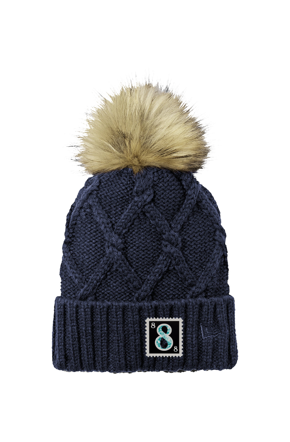 8 Fur Pom Beanie