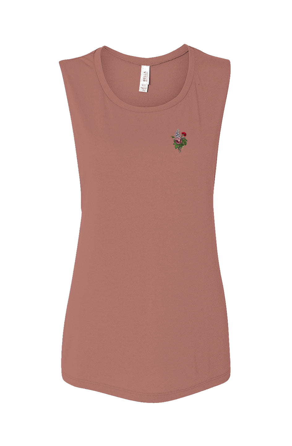 Rose Flowy Scoop Muscle Tank