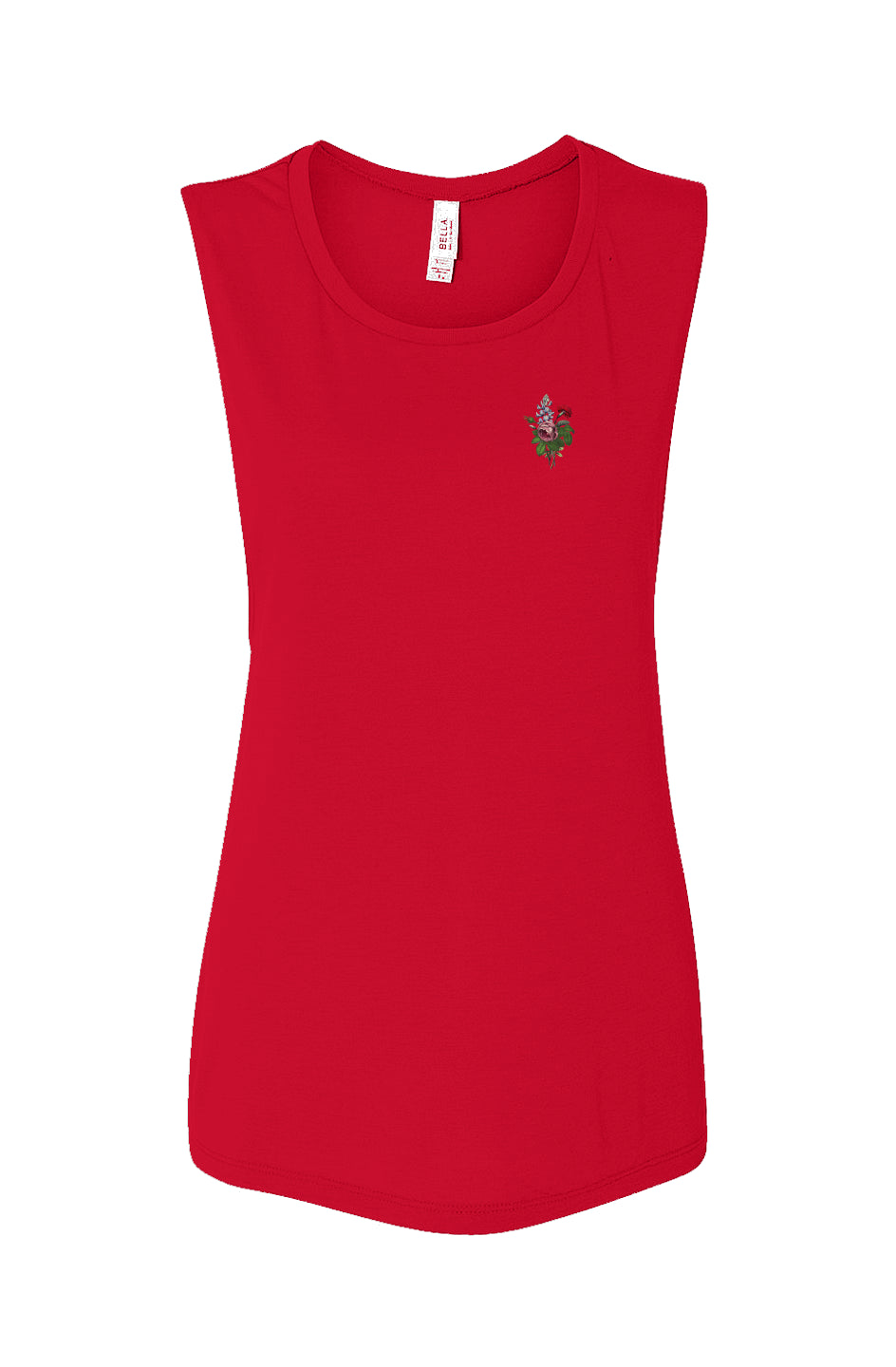 Rose Flowy Scoop Muscle Tank