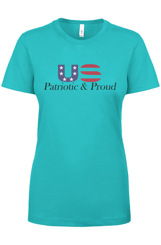 US Patriotic & Proud Womens Ideal Crew