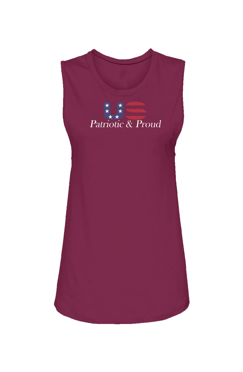 Patriotic & Proud US Womens Muscle Tank