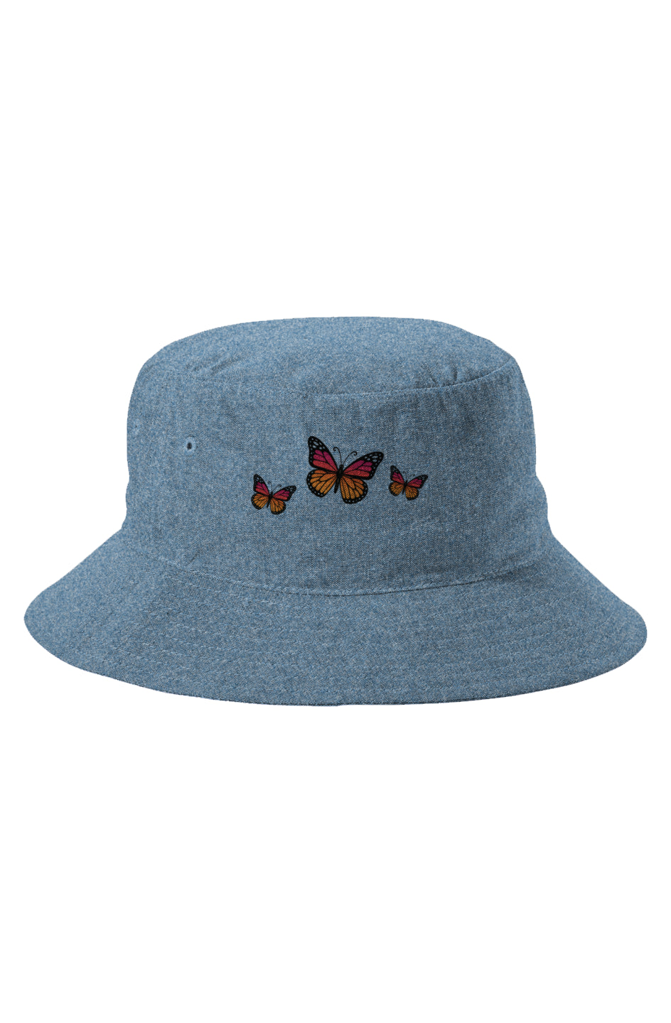 Butterfly Chambray Bucket Hat