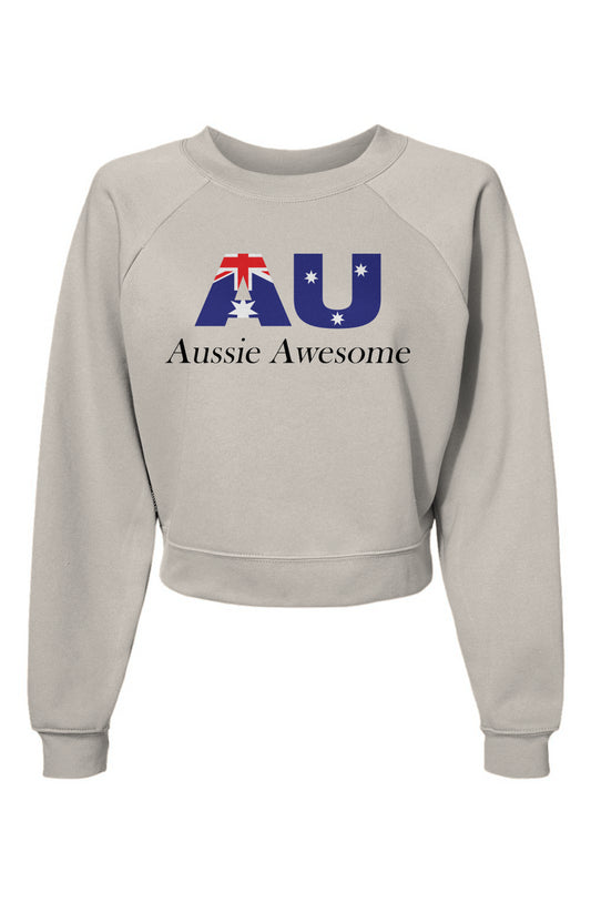 Aussie Awesome Womens Raglan Pullover Fleece Sweatshirt