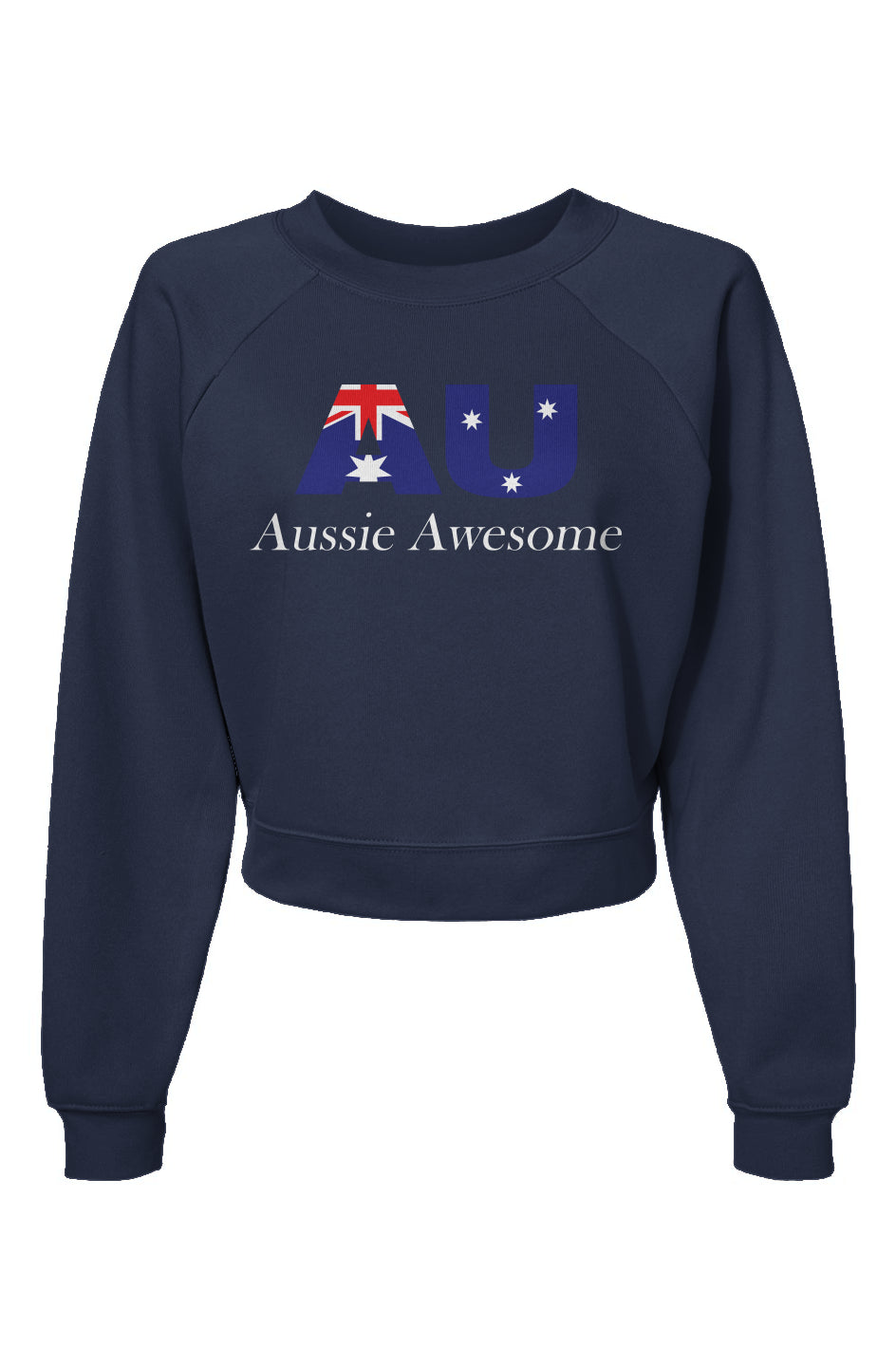 Aussie Awesome Womens Raglan Pullover Fleece Sweatshirt