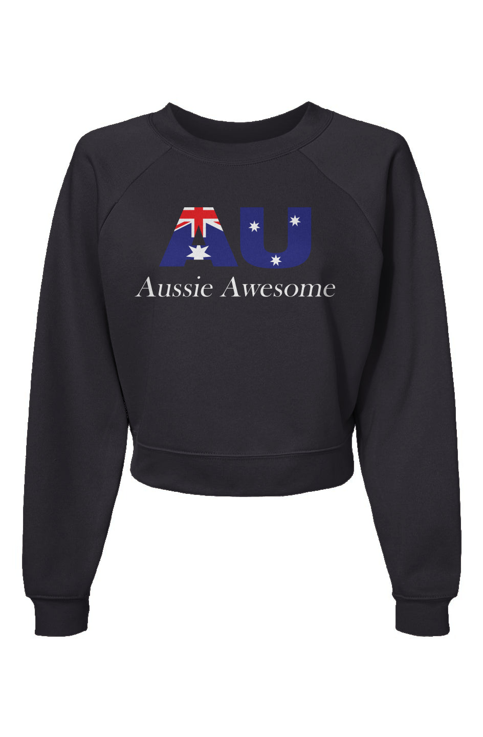 Aussie Awesome Womens Raglan Pullover Fleece Sweatshirt
