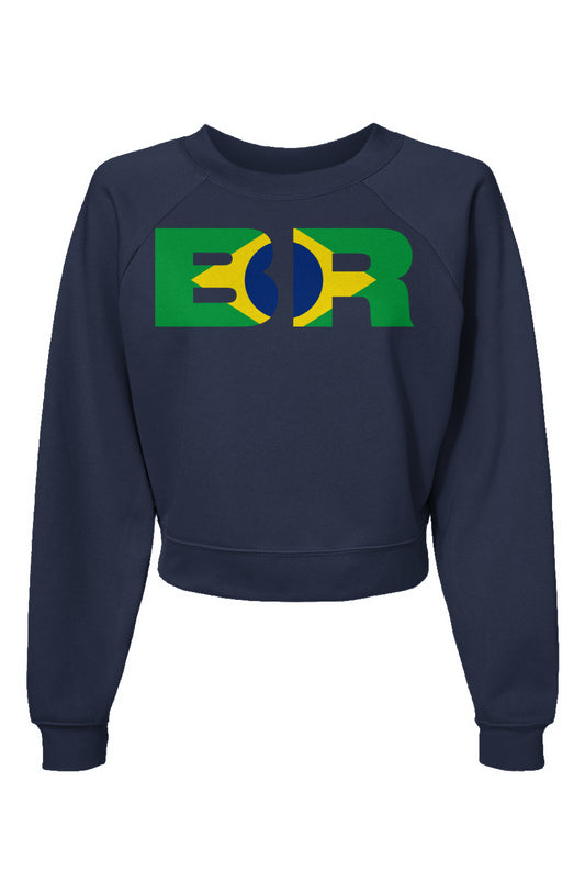 Womens Brazil BR Raglan Pullover Fleece Sweatshirt