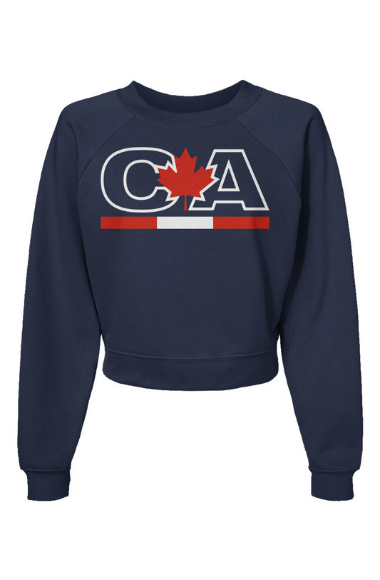 Womens Canada CA Raglan Pullover Fleece Sweatshirt