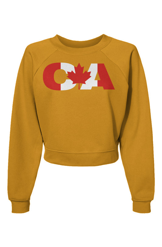 Womens Canada CA Raglan Pullover Fleece Sweatshirt