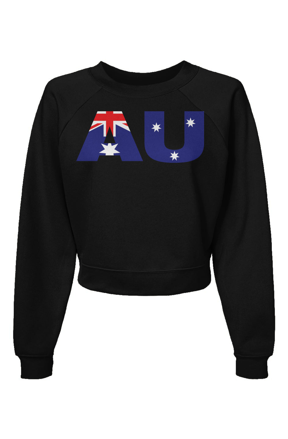 Womens Australia AU Raglan Pullover Fleece Sweatshirt