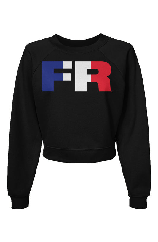 Womens France FR Raglan Pullover Fleece Sweatshirt