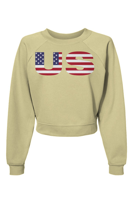 Womens America US Raglan Pullover Fleece Sweatshirt