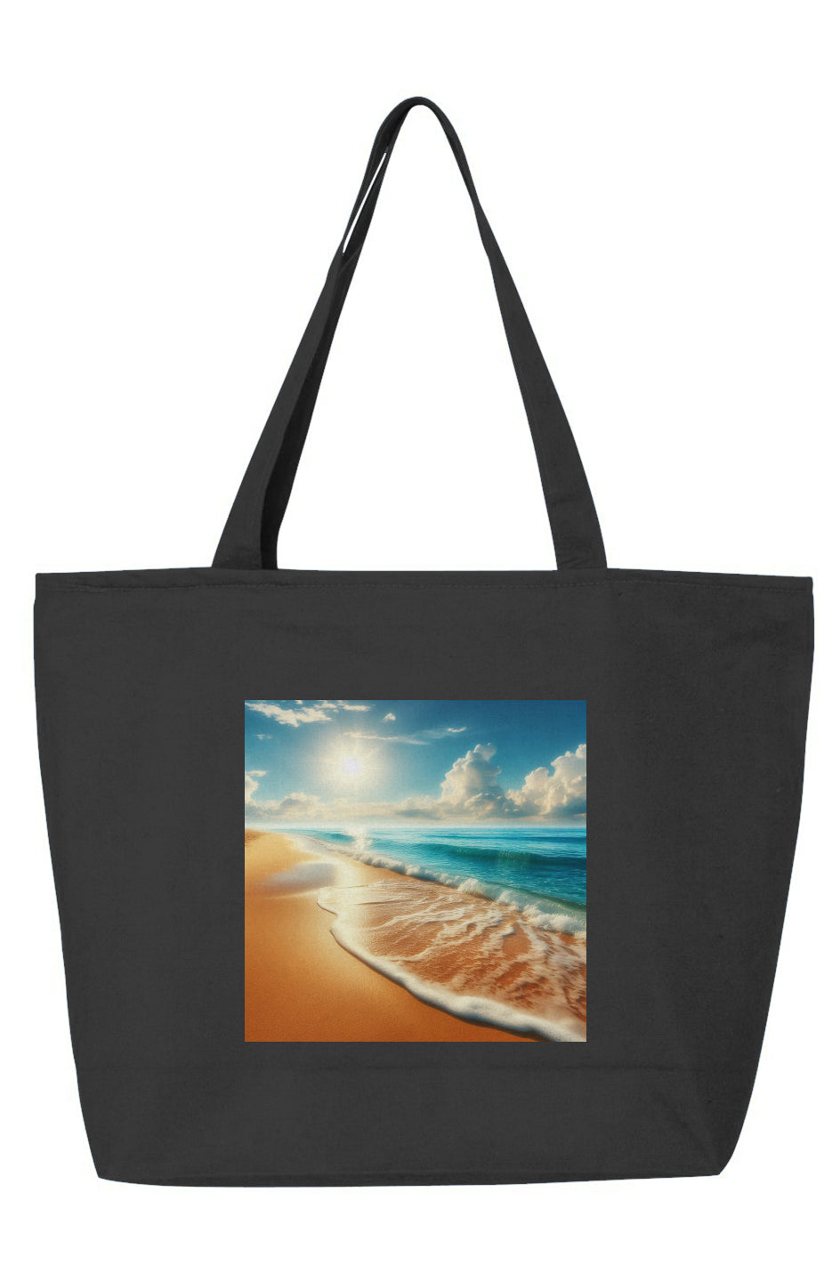 Sunrise Beach Inspired Zippered Tote