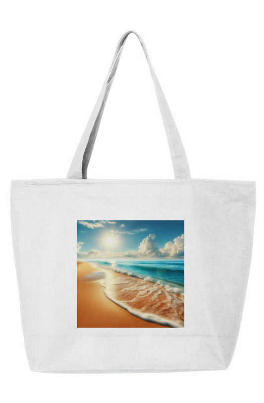 Sunrise Beach Inspired Zippered Tote