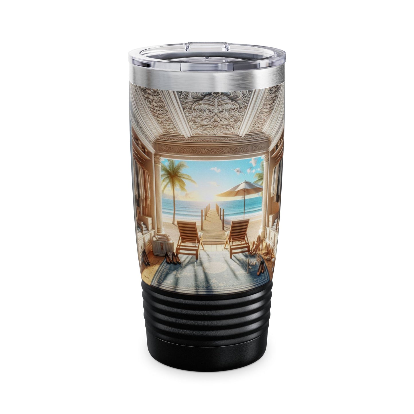 Tropical Paradise 20oz Ringneck Tumbler | Perfect for Summer Adventures and Relaxation