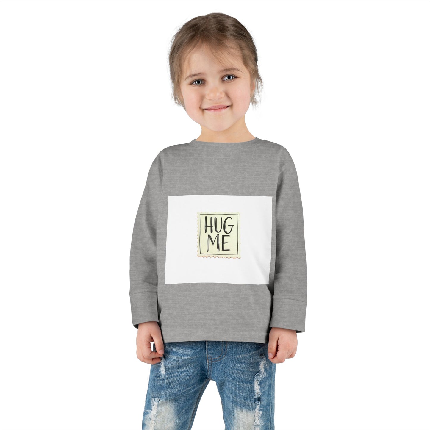Toddler Long Sleeve Tee - "Hug Me" Design