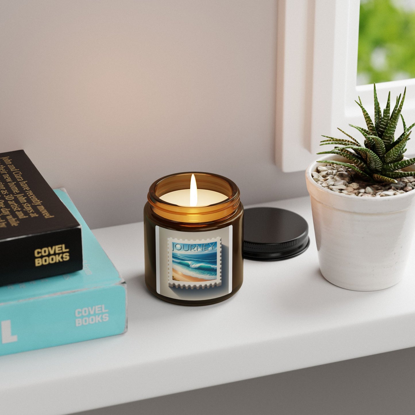 Journey Scented Soy Candle - Amber Jar | Coastal Escape Aroma