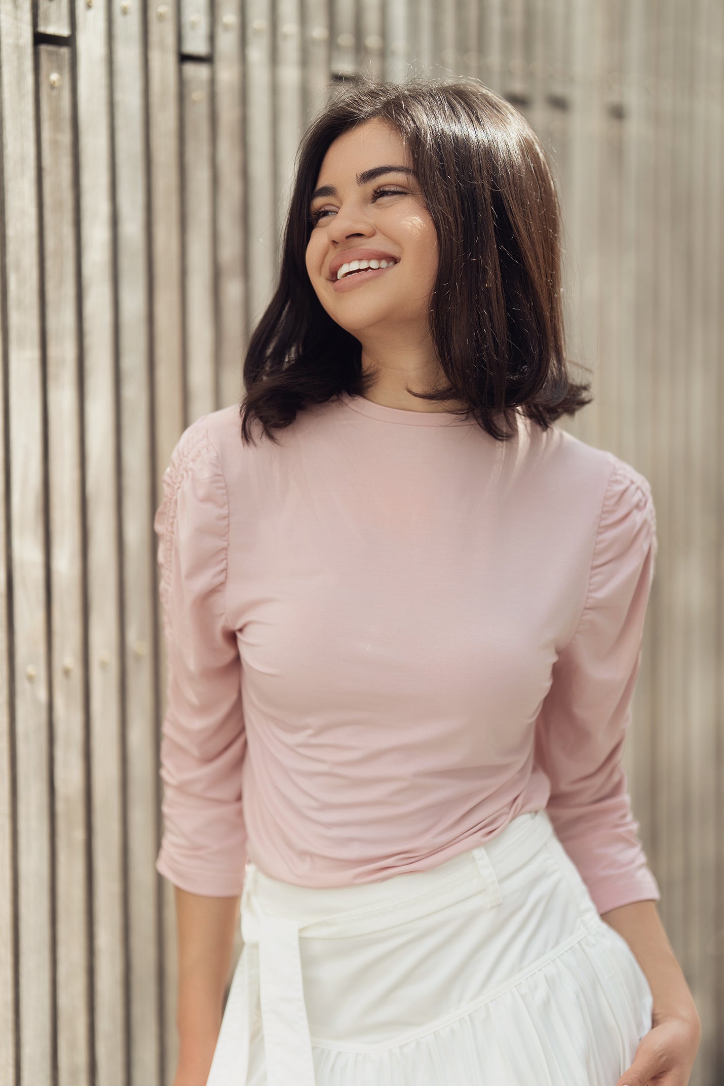 ARYVEZ RUCHED BLOUSE