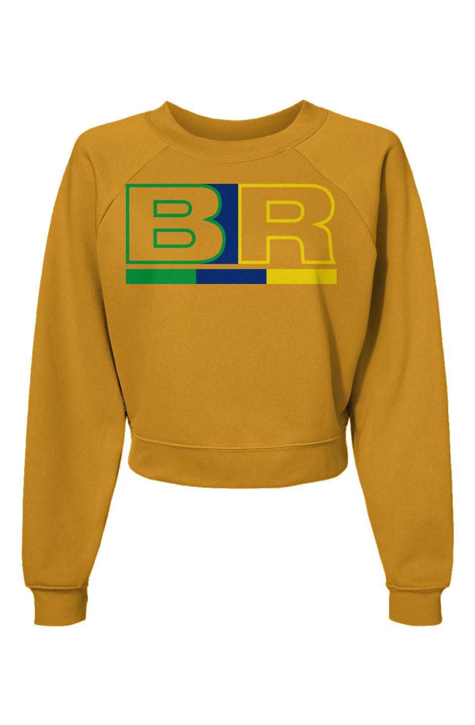 Womens BR Outline Raglan Pullover Fleece Sweatshirt