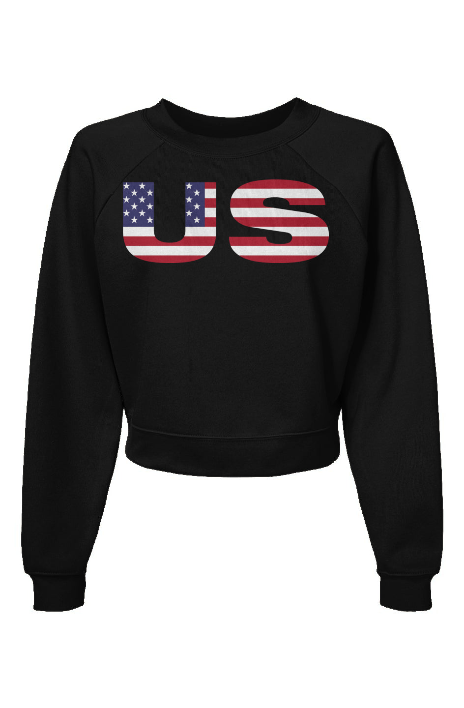 Womens America US Raglan Pullover Fleece Sweatshirt